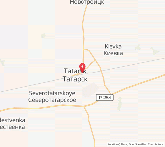 Map of Tatarsk, Novosibirsk Oblast