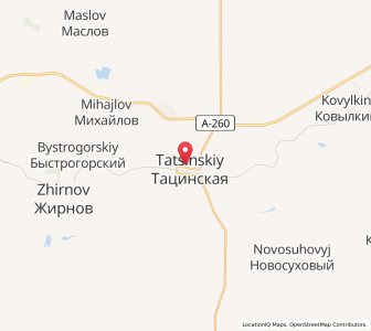 Map of Tatsinskiy, Rostov