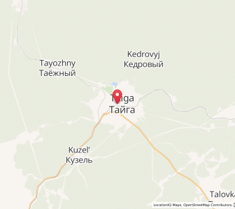 Map of Tayga, Kuzbass