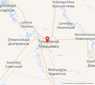 Map of Timashyovsk, Krasnodar Krai
