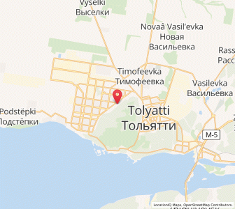 Map of Tolyatti, Samara Oblast