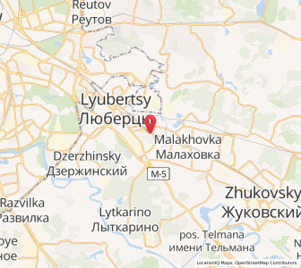 Map of Tomilino, Moscow Oblast