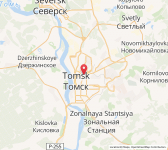 Map of Tomsk, Tomsk Oblast