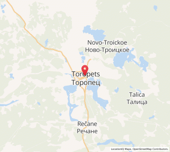 Map of Toropets, Tver Oblast