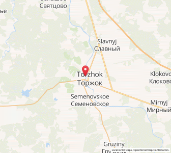 Map of Torzhok, Tver Oblast