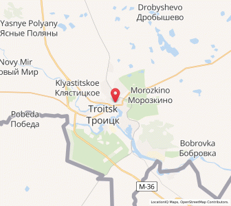 Map of Troitsk, Chelyabinsk
