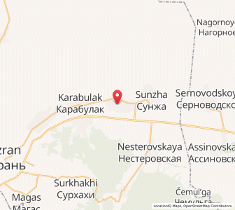 Map of Troitskaya, Ingushetiya Republic