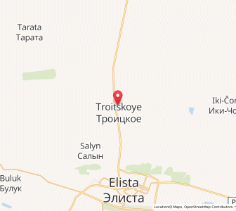 Map of Troitskoye, Kalmykiya Republic