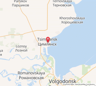 Map of Tsimlyansk, Rostov