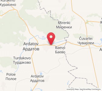 Map of Turgenevo, Mordoviya Republic