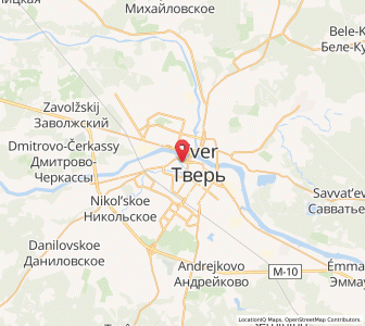 Map of Tver, Tver Oblast