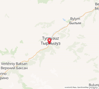 Map of Tyrnyauz, Kabardino-Balkariya Republic