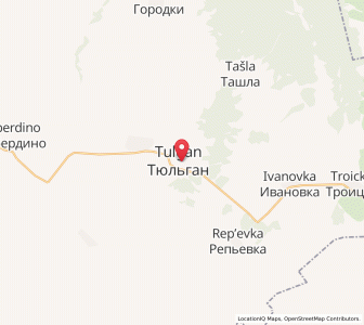 Map of Tyul’gan, Orenburg Oblast