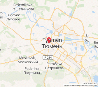 Map of Tyumen, Tyumen Oblast