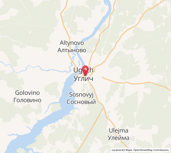 Map of Uglich, Yaroslavl Oblast