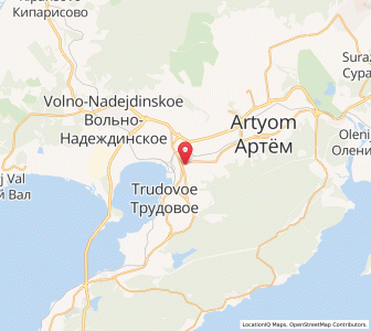 Map of Uglovoye, Primorye
