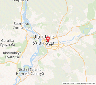 Map of Ulan-Ude, Buryatiya Republic