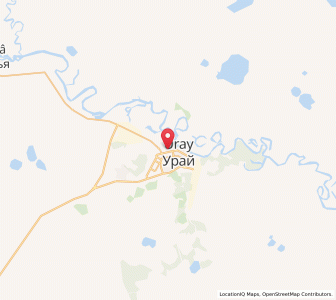 Map of Uray, Khanty-Mansia