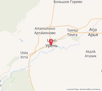 Map of Uren’, Nizhny Novgorod Oblast