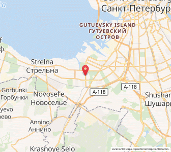 Map of Uritsk, St.-Petersburg