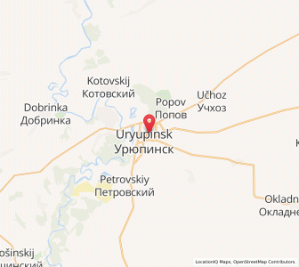 Map of Uryupinsk, Volgograd Oblast