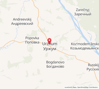 Map of Urzhum, Kirov Oblast