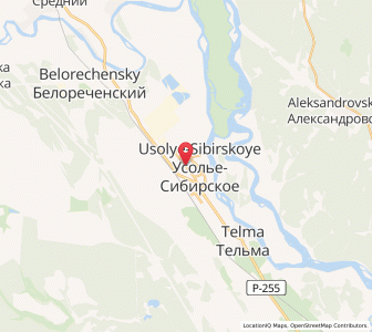 Map of Usol’ye-Sibirskoye, Irkutsk Oblast