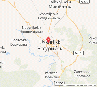 Map of Ussuriysk, Primorye