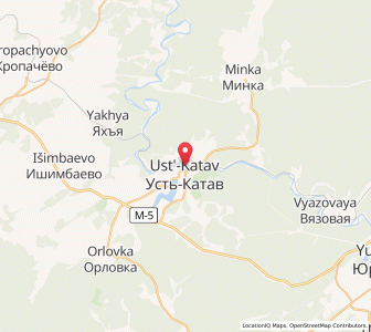 Map of Ust’-Katav, Chelyabinsk