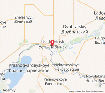 Map of Ust’-Labinsk, Krasnodar Krai