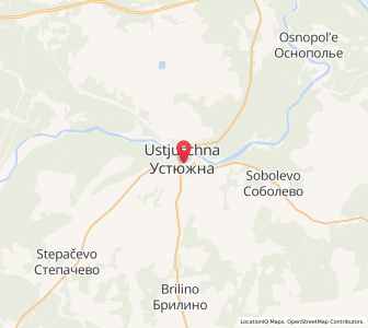 Map of Ustyuzhna, Vologda Oblast