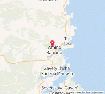 Map of Vanino, Khabarovsk