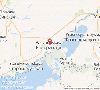 Map of Vasyurinskaya, Krasnodar Krai