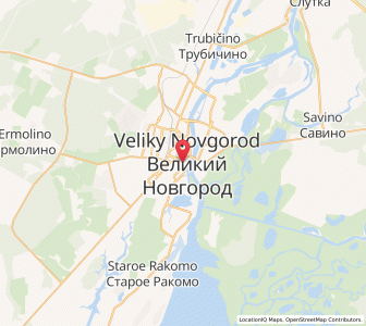 Map of Velikiy Novgorod, Novgorod Oblast