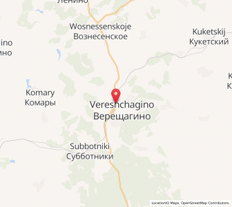 Map of Vereshchagino, Perm Krai