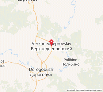 Map of Verkhnedneprovskiy, Smolensk Oblast