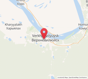 Map of Verkhnevilyuysk, Sakha