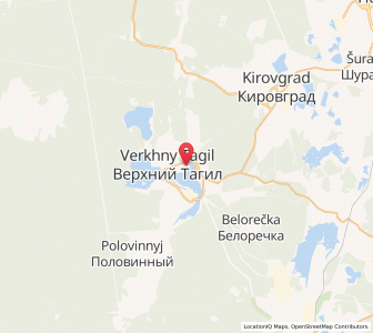 Map of Verkhniy Tagil, Sverdlovsk Oblast