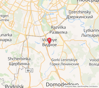 Map of Vidnoye, Moscow Oblast