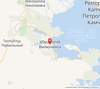 Map of Vilyuchinsk, Kamchatka