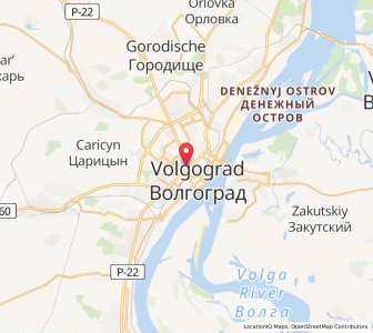 Map of Volgograd, Volgograd Oblast