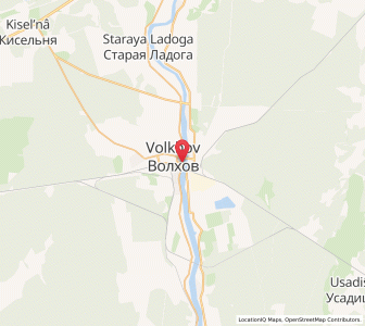 Map of Volkhov, Leningradskaya Oblast'