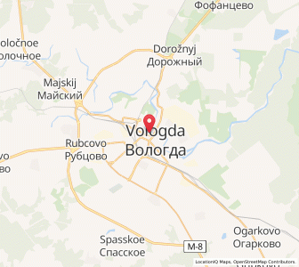 Map of Vologda, Vologda Oblast