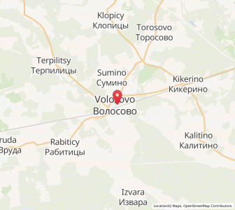Map of Volosovo, Leningradskaya Oblast'