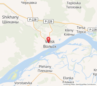 Map of Vol’sk, Saratov Oblast