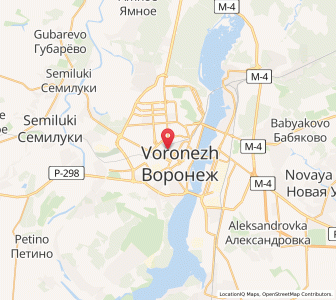 Map of Voronezh, Voronezh Oblast