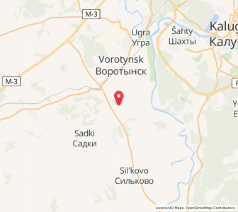 Map of Vorotynsk, Kaluga Oblast