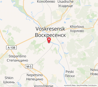 Map of Voskresensk, Moscow Oblast