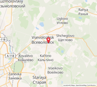 Map of Vsevolozhsk, Leningradskaya Oblast'