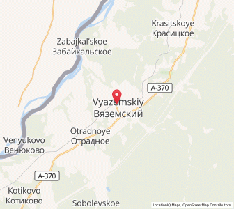 Map of Vyazemskiy, Khabarovsk